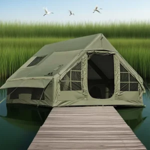 8 10 Person 12 Sqm 420d Waterproof Oxford Inflatable Camping Tent Four Season Quick Automatic Opening UV Resistant 2 Bedroom
