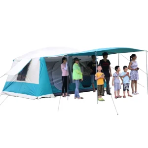 8 12 Person 2 Rooms 1 Hall Family Camping Tent Double Layer 3000mm Waterproof Oxford Four Seasons Heavy Rain Resistant Tent