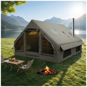 8-12 Person 4-Season 600D Oxford Inflatable Air Glamping Tent Waterproof Pop-Up Tent