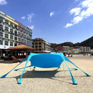 8 Person Portable Beach Tent Waterproof UPF 50+ Lycra Canopy Outdoor Sun Shade Shelter Aluminum Frame Camping Awning One Piece