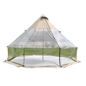 8-Person Yurt Sunroom Tent Single-Room Mosquito Net Waterproof Camping Stove Tent Clear PVC Yurt Tent