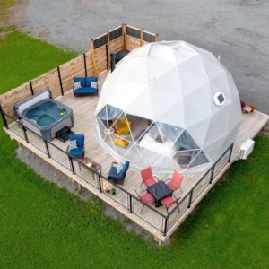 8 Persons Outdoor Geodesic Dome Transparent Glamping Dome Igloo Tent