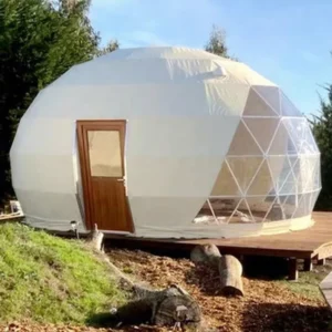 8M Luxury Waterproof Hotel Glamping Glass Geodesic Oval Dome Tent Singapore