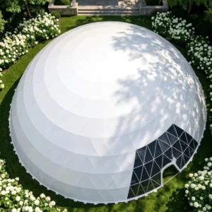 8m 10m PVC White Transparent Foam Dome Tent, Hotel Dome, Bounce House, Fabric Architecture with Membrane Structure