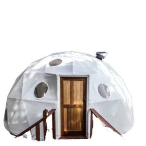 8m Double-Layer Family Glamping Geodesic Dome House for Camping and Exhibitions