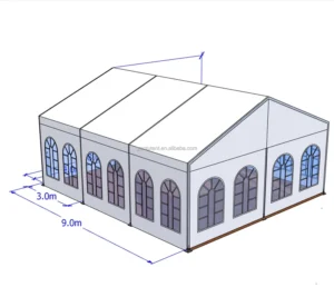 8m Width Clear Span Aluminum Commercial Wedding Party Trade Show Marquee Tent Outdoor Exhibition Waterproof