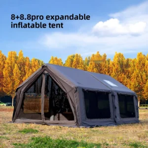 8m+8.8 Four-Season Expandable Inflatable Camping Tent Ready-to-Use No Setup Required 1500-2000mm Waterproofing 3000mm+
