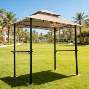 8x5FT Outdoor Folding Patio Shelter Canopy for BBQ Grill