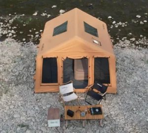 9 Large Space Waterproof Double Layer Cotton Inflatable Camping Tent 3 4 Person Portable Outdoor Quick Automatic Opening