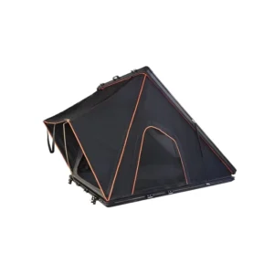 A Rooftop Tent with Waterproof Oxford & Aluminium Frame Hard Shell Top Roof Ladder Accessory for 2-4 Persons Outdoor Car Tent