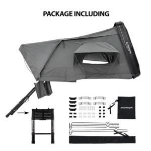 ABS Hard Shell 13 Person Side-Flip Rooftop Tent, Waterproof, Double Awning, 4×4 Offroad
