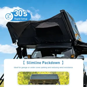 ABS Side-Flip Hard Shell Roof Top Car Canopy Tent with 600D Oxford Fabric and 3000mm+ Waterproofing