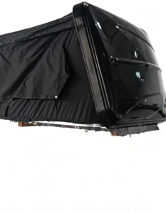 ABS Side-Flip Rooftop Tent 2.1M Hydraulic Quick-Open Hard Shell Car Roof Tent Telescopic Ladder for 2-4 Adults Four-Season