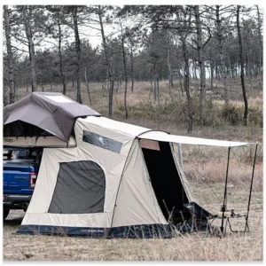 ADA OVERLAND Large Space Foldable Waterproof Sunshade Family Outdoor Camping Annex Room for Soft Light Car Roof Tent