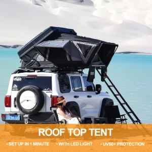 ADA OVERLAND Premium Hard Shell Roof Top Tent Slim Design Summer for 2 3 Person 4×4 Offroad SUV with Quick Automatic Opening