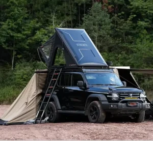 ADA OVERLAND Triangle Slim Hard Shell Rooftop Tent Integrated ABS Design Quick Setup Rainproof for Car Camping