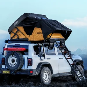 ADA Overland Hard Shell Roof Top Tent with 6cm Thick Mattress Waterproof Camping Rooftop Tent for Jeep Wrangler JK