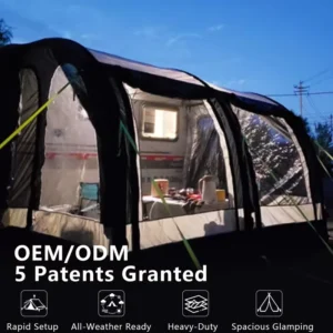 AIR Tight Inflatable Caravan Tent Reinforced RV Camper Awning Canopy Camping Tent 2.8m Air Awning for Caravan