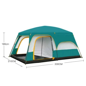 APZ073 2 Customized 8 10 People Outside Family Luxury Half Pack Camping Outdoor Tent