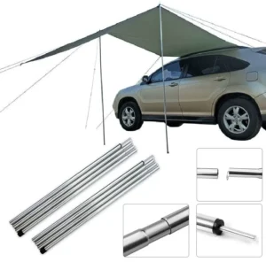 Adjustable 2 m Iron Support Pole for Tarps, Teepees, and Canopy Tents