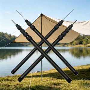 Adjustable Length Lockable Carbon Fiber Tent Pole Light Tube For Outdoor Camping Car Travel Sun Canopy Frame