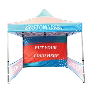 Advertising Black Exhibition Tent 10 X 10 Pop-Up Custom Canopy Tents with Aluminum Frame Waterproof & UV Resistant