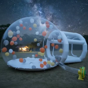 Air-Sealed Clear Soccer-Shape Inflatable Bubble Dome Tent for Outdoor Camping