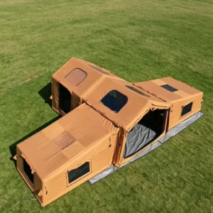 Air Tent Beige Factory Direct Four Season 3 8 Person Party Durable Cotton Camping Luxury Outdoor Family Inflatable Tent