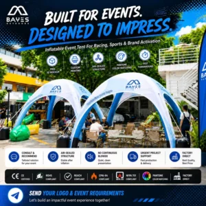 Air Tight Inflatable Canopy Tent Personalized Logo Gazebo Quick Setup For Racing Events Exhibitions