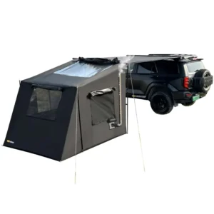 All Blackout Car Side Tent Shelter Ultra Awning Room with Skylight Window Chimney Port and Tunnel Extension