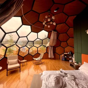 All Glass Igloo Geodesic Dome Tent Modular Glass Dome House for Glamping