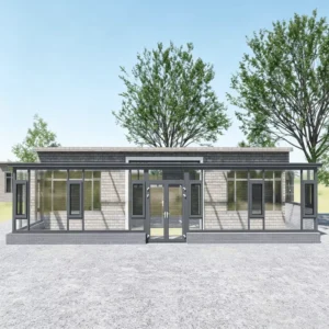 All Season Aluminum Sunroom With Triple Glazing and Insulated Frames for Extreme Temperature Resistance and Comfort