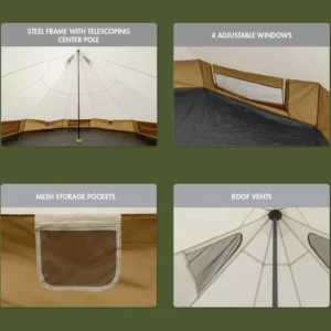 All Season Outdoor Tent for 4-5 Person Hiking Camping Picnic