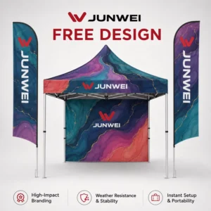 All Season Waterproof Advertising Tent 10x10ft Custom Logo Printed Aluminum Canopy for Outdoor Event