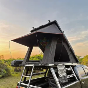 All-Season Waterproof Double-Layer Camouflage Hard-Shell Rooftop Tent for Multi-Vehicle Use