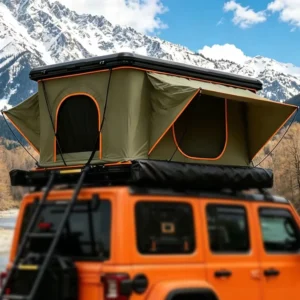 All Seasons 2 Person Easy Setup 4×4 SUV Aluminum Hard Shell Car Rooftop Tent with Hydraulic