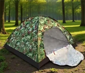 All-Weather Camouflage Dome Tent with Waterproof UV-Protected 300D Oxford Fabric for Camping, Hiking, Events, and Survival