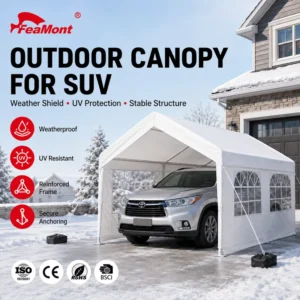 All Weather Carport Canopy Heavy Duty Vehicle Shelter Waterproof Portable Garage for Outdoor Parking