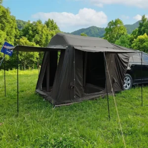 All Weather Four Season Waterproof SUV Tailgate Tent Double Layer Integrated Sky Curtain Portable Inflatable Shelter Oxford