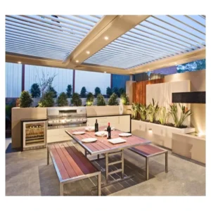 All-weather Aluminium Louvered Powder-coated Bioclimatic Pergola Canopy