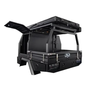 Custom Double Cab Aluminum Alloy Removable Ute Tray Hard Cover Rooftop Tent Roll Up Canopy Fits Ford for Toyota Ranger Ram