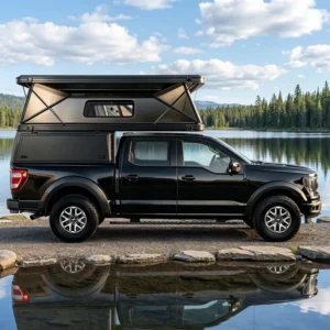 Aluminium Hard Shell Rooftop Tent Slide in Truck Camper Aluminum Pop up Shell Four Season Waterproof Quick Opening Rooftop Tent