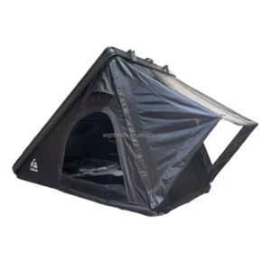 Aluminium Triangle Car Roof Top Tent Hard Shell 4 Person Camping Rooftop Solar Panel Cotton Four-season Waterproof