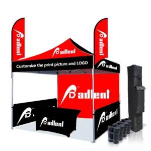 Aluminum 10×10 3×3 Instant Outdoor Folding Pop-Up Gazebo Canopy Tent with Digital Printing and PVC Material