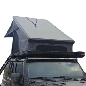 Aluminum 3-Person Outdoor Hiking Rooftop Car Tent Triangle Clamshell Hard Shell