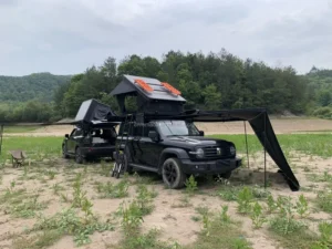 Aluminum All-Weather Hybrid Forward-Opening Wedge Rooftop Tent