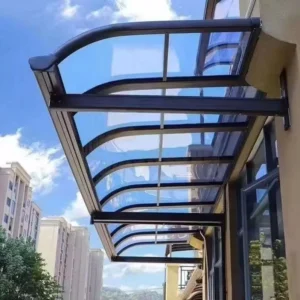 Aluminum Alloy Adjustable Canopy Outdoor Rainproof Glass Awning Customizable Size Household Villa Courtyard Eaves Balcony