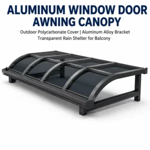 Aluminum Alloy Awning Canopy with Polycarbonate Roof for Patio, Garden, Windows, and Doors