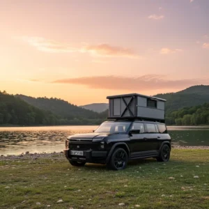 Aluminum Alloy Electric Four-Season Automatic-Opening Rooftop Tent with X-Hinge for 4×4 Offroad