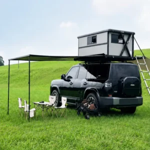 Aluminum Alloy Hard Roof Automatic Electric Remote Control Rooftop Tent Camping Outdoor Adventures Suitable SUV Roof Top Tent